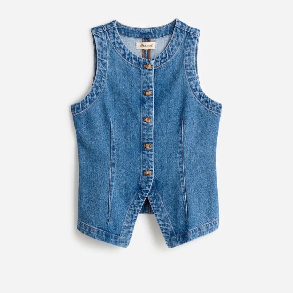 Madewell Denim Crewneck Vest